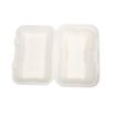 Picture of Vegware Compostable Bagasse Clamshell Hinged Meal Boxes 228mm - GH026