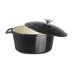 Picture of Vogue Black Round Casserole Dish 4Ltr - GH301