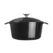 Picture of Vogue Black Round Casserole Dish 4Ltr - GH301