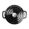 Picture of Vogue Black Round Casserole Dish 4Ltr - GH301