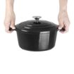 Picture of Vogue Black Round Casserole Dish 4Ltr - GH301
