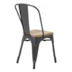 Picture of Bolero Bistro Side Chairs with Wooden Seat Pad Gun Metal (Pack of 4) - GG708