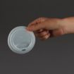 Picture of Vegware Compostable Lids for 340ml & 455ml Coffee Cups (1000 pack) - GH023