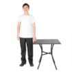 Picture of Bolero Black Steel Patterned Square Bistro Table 700mm - GG706