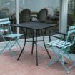 Picture of Bolero Black Steel Patterned Square Bistro Table 700mm - GG706