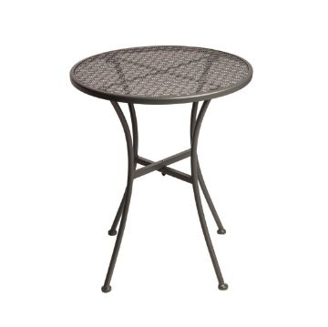 Picture of Bolero Round Steel Patterned Bistro Table Grey 600mm