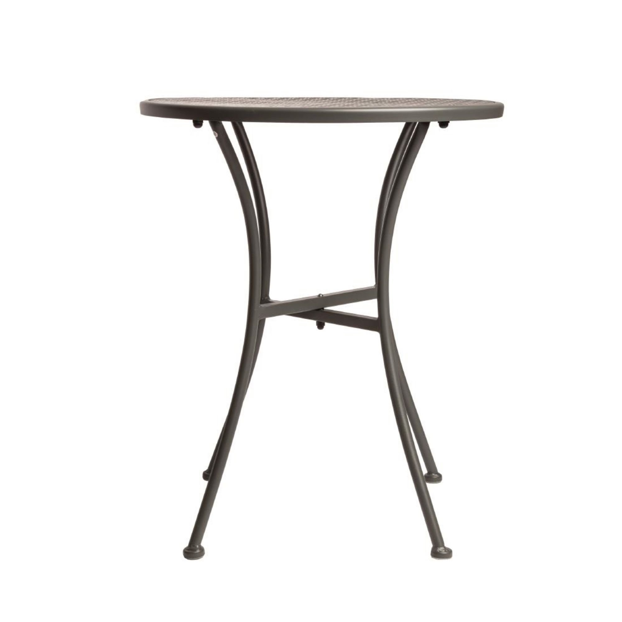 Picture of Bolero Round Steel Patterned Bistro Table Grey 600mm