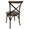 Picture of Bolero Wooden Dining Chair with Metal Cross Backrest Walnut Finish (Pack of 2) - GG658