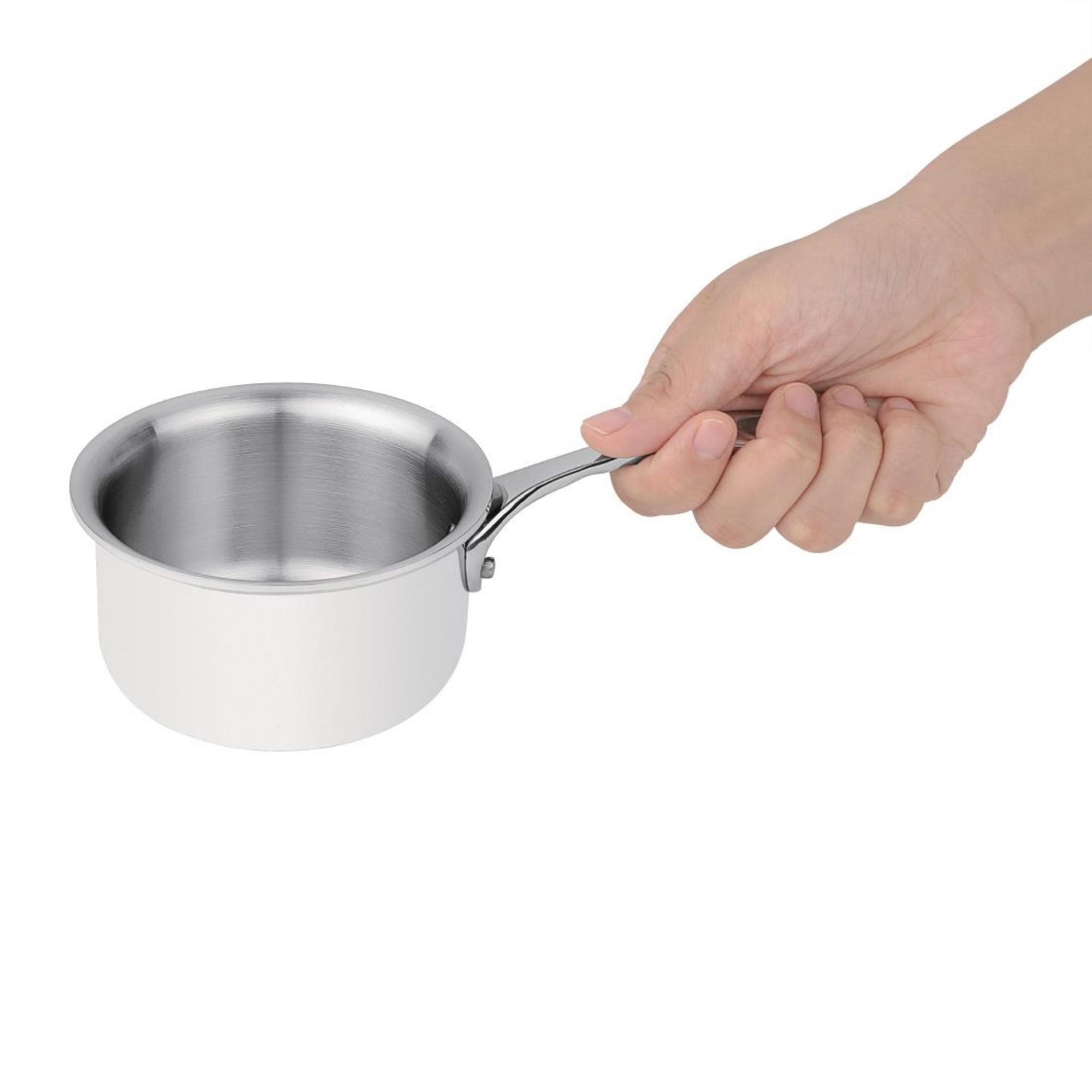 Picture of Vogue Stainless Steel & Aluminium Tri-Wall Mini Saucepan 90mm