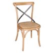 Picture of Bolero Natural Bentwood Chairs with Metal Cross Backrest (Pack of 2) - GG656