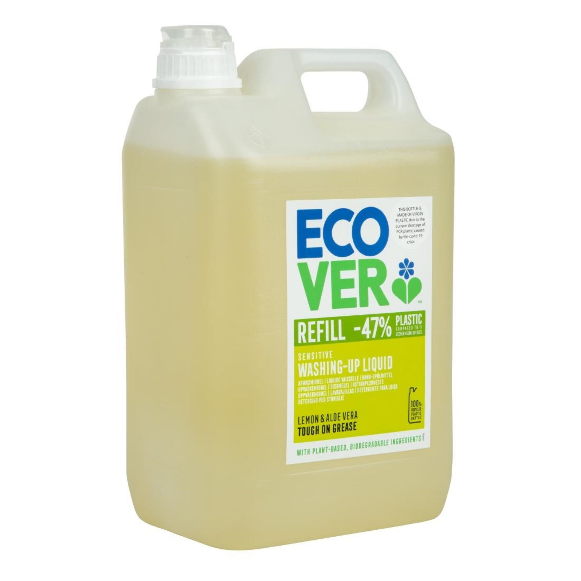 Picture of Ecover Lemon and Aloe Vera Washing Up Liquid Concentrate 5Ltr