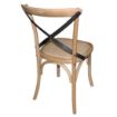 Picture of Bolero Natural Bentwood Chairs with Metal Cross Backrest (Pack of 2) - GG656