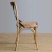 Picture of Bolero Natural Bentwood Chairs with Metal Cross Backrest (Pack of 2) - GG656