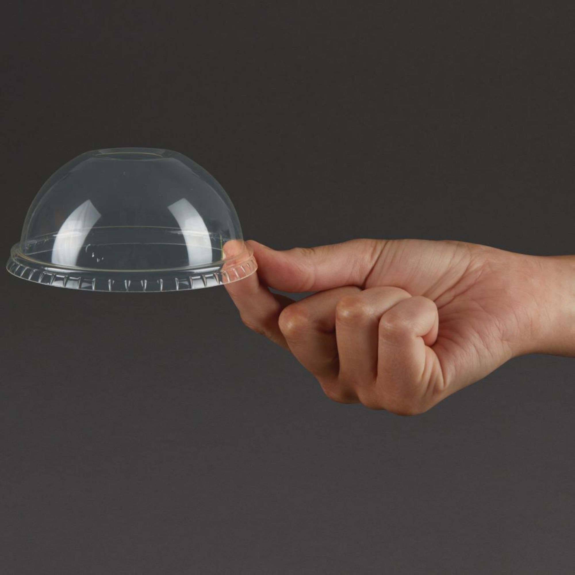 Picture of Vegware Compostable Cold Cup Domed Lids 340ml / 12oz and 455ml / 16oz (1000 pack)