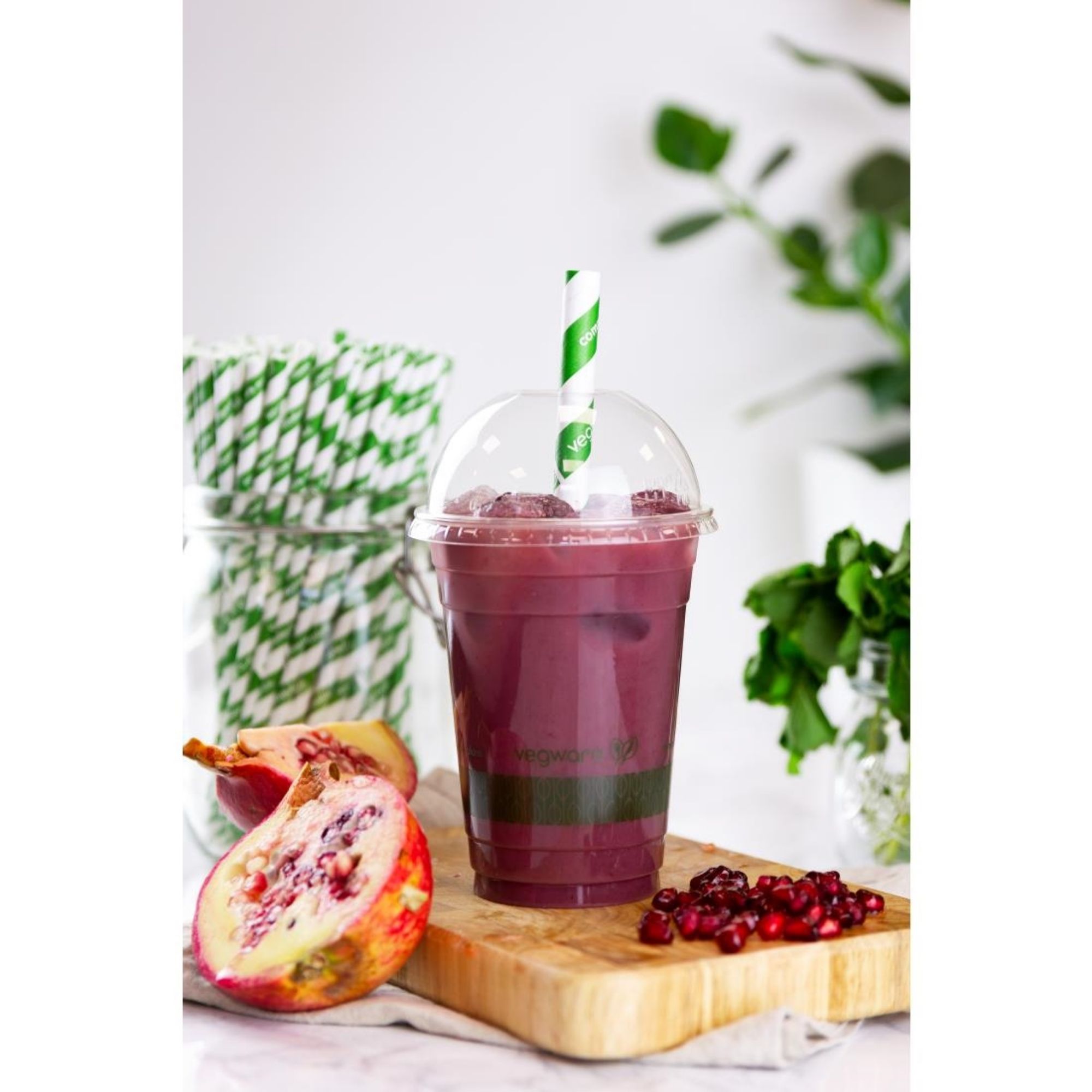 Picture of Vegware Compostable Cold Cup Domed Lids 340ml / 12oz and 455ml / 16oz (1000 pack)