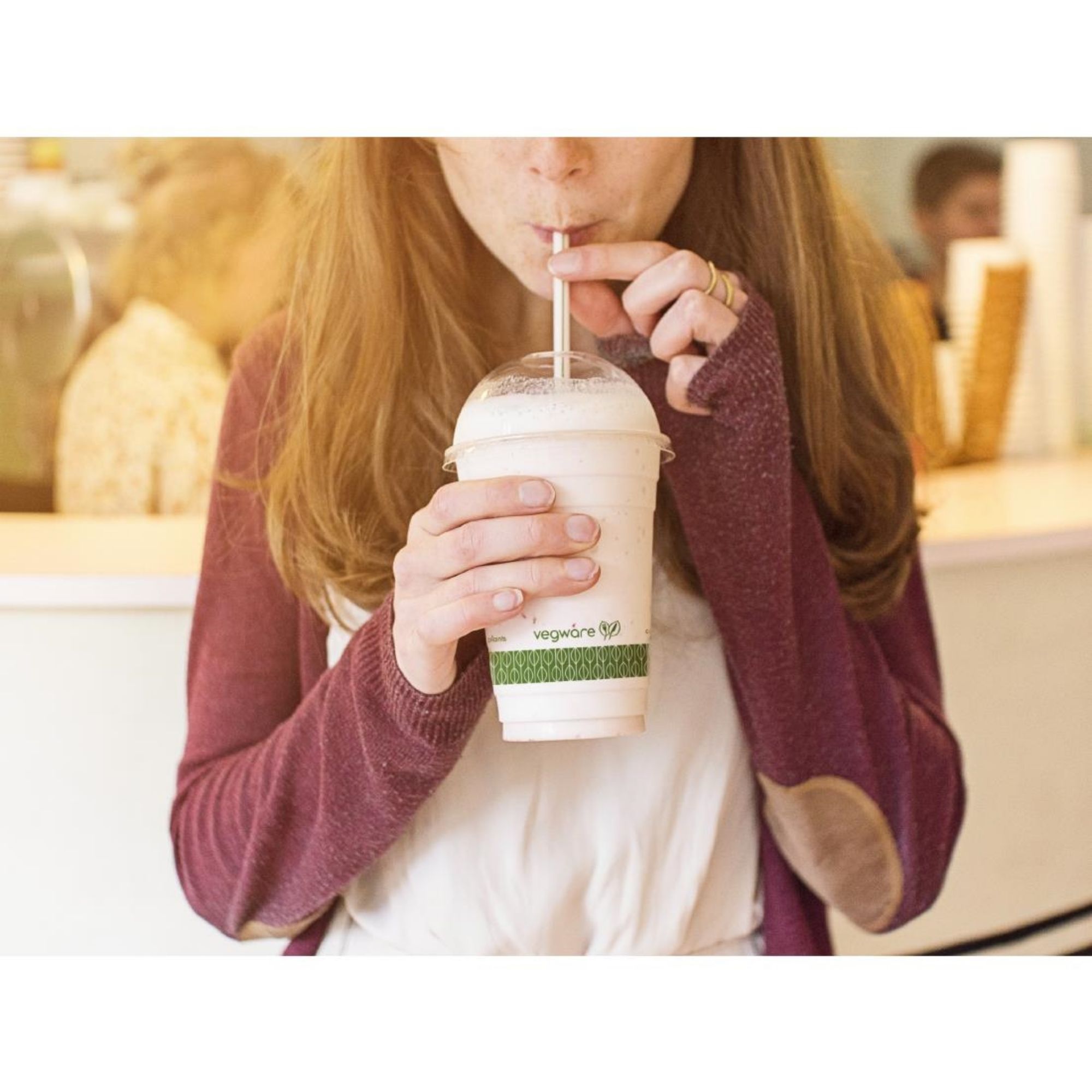 Picture of Vegware Compostable Cold Cup Domed Lids 340ml / 12oz and 455ml / 16oz (1000 pack)