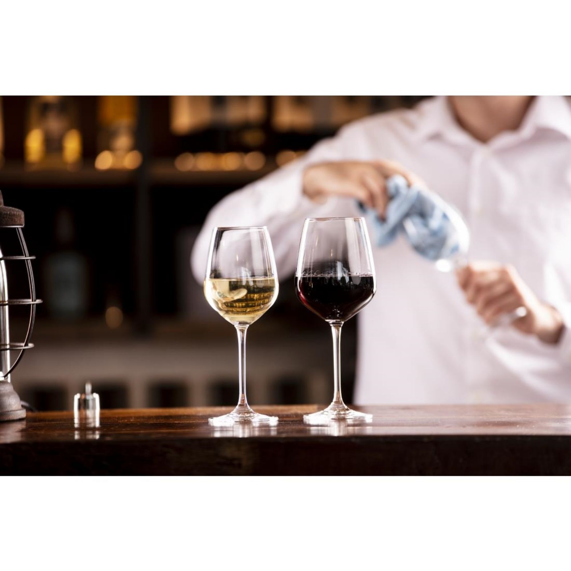 Picture of Olympia Chime Crystal Wine Glasses 365ml (Pack of 6)