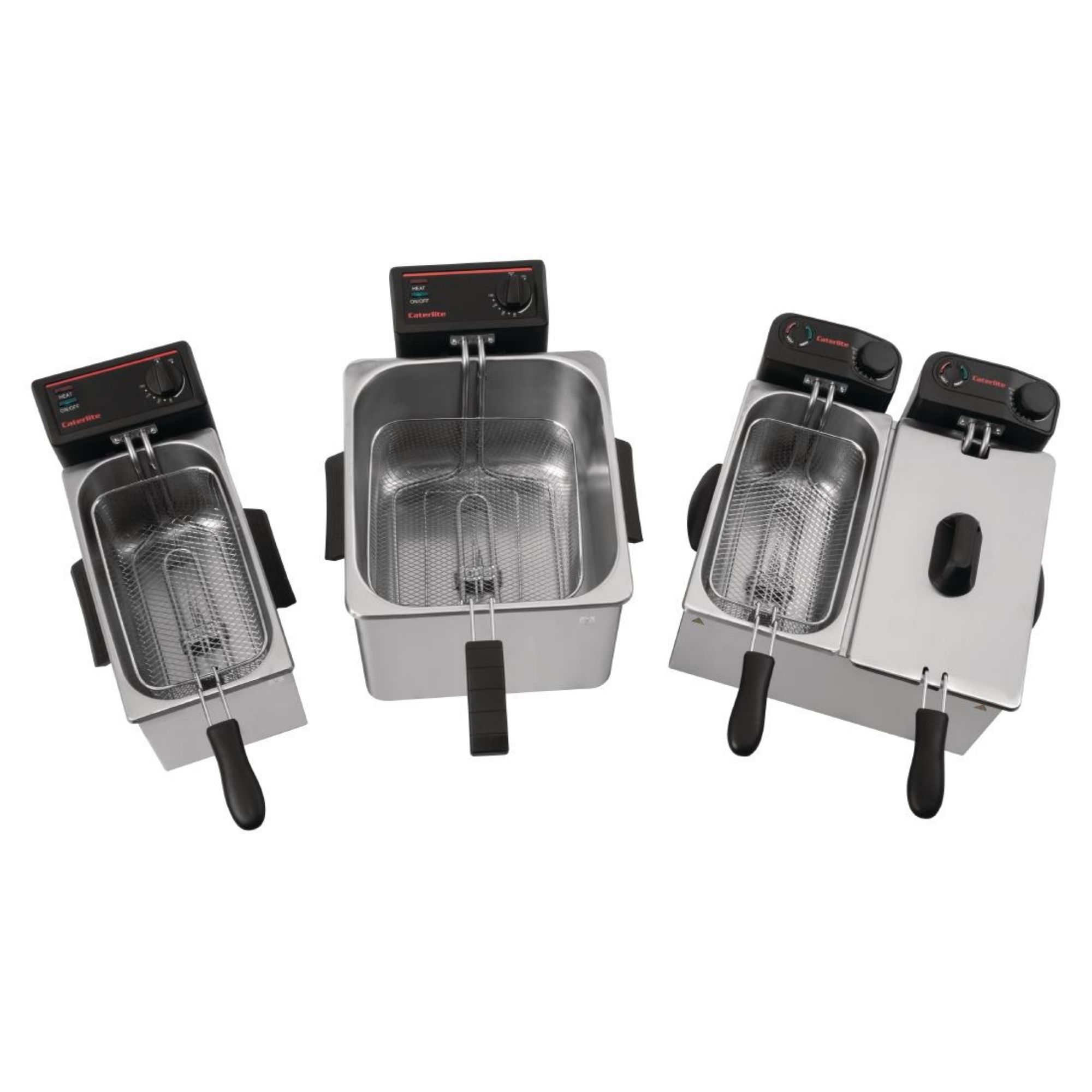 Picture of Caterlite Light Duty Twin Tank Twin Basket Electric Fryer 2x2kW