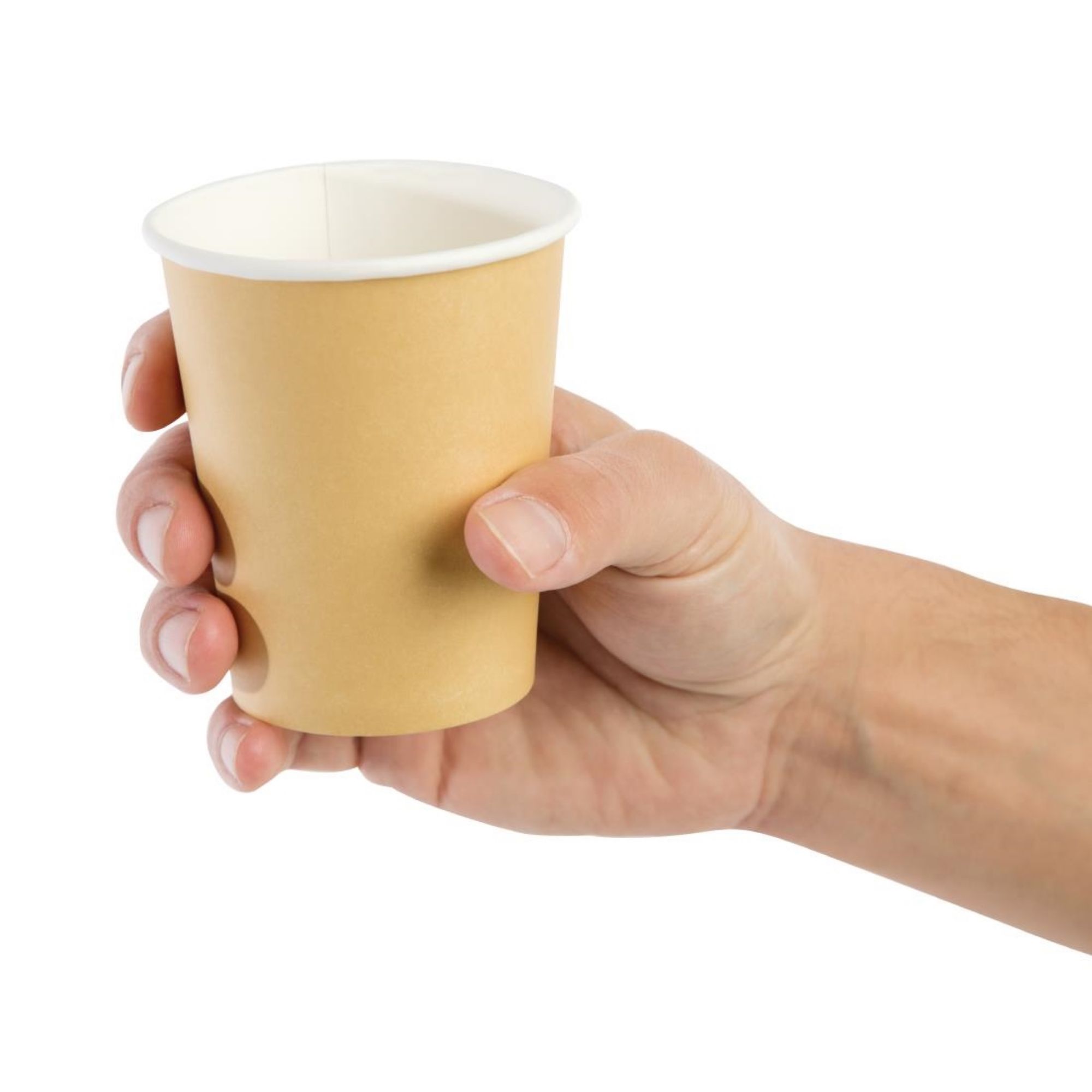 Picture of Fiesta Recyclable Coffee Cups Single Wall Kraft 225ml / 8oz (Pack of 1000)