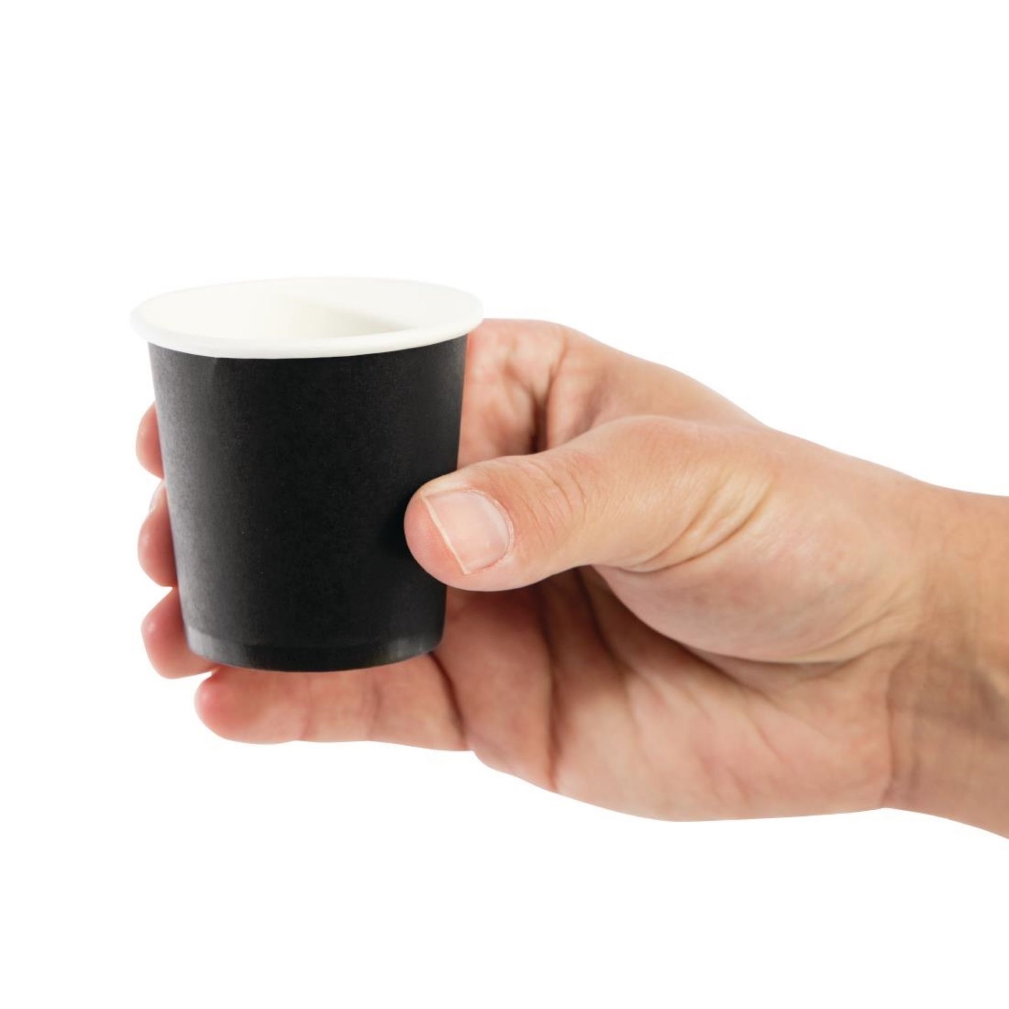 Picture of Fiesta Recyclable Espresso Cups Single Wall Black (1000 Pack)