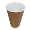 Picture of Fiesta Recyclable Coffee Cups Ripple Wall Kraft 455ml / 16oz (Pack of 25) - GF025