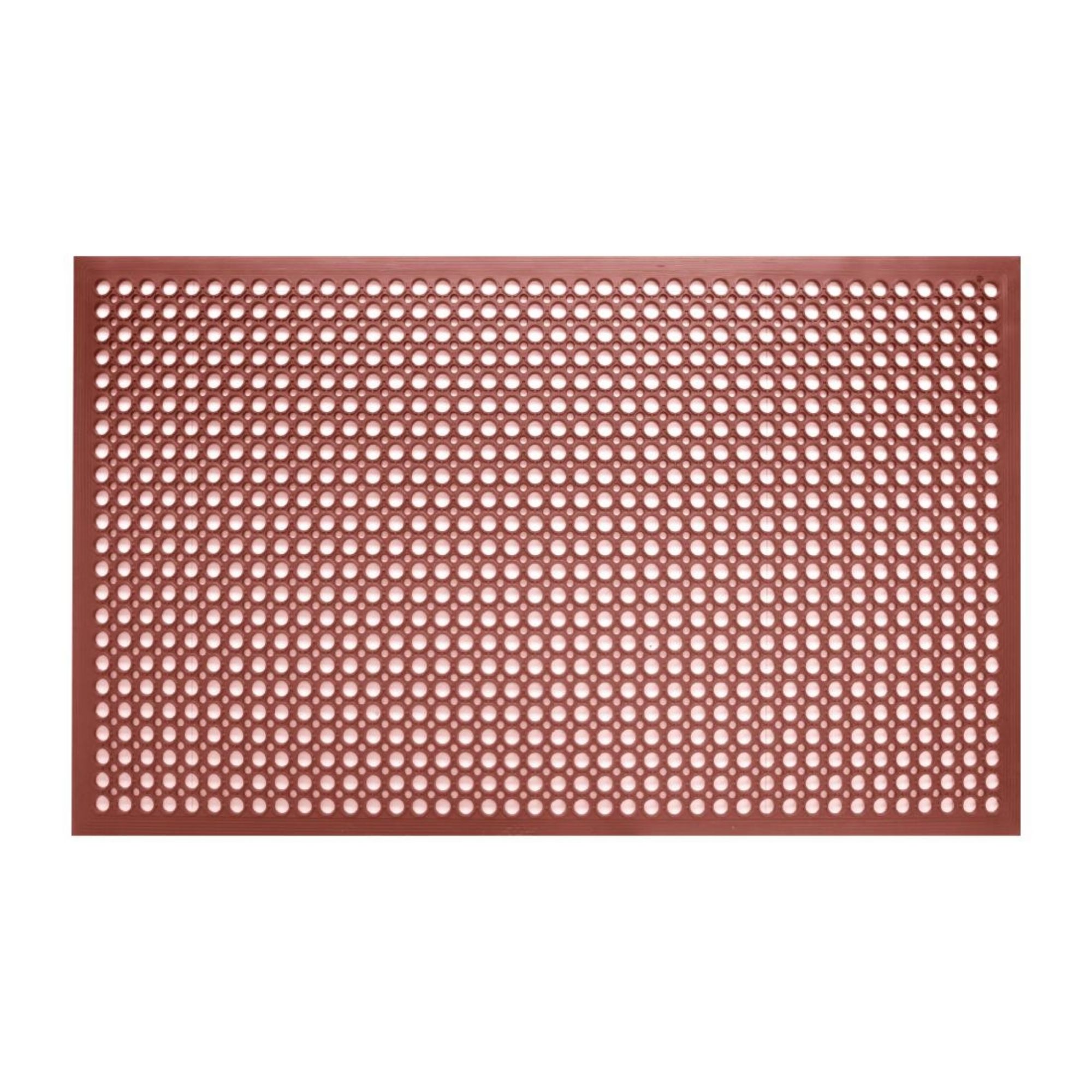 Picture of Jantex Rubber Grease Resistant Anti Fatigue Mat Red 1500 x 900mm - GF017
