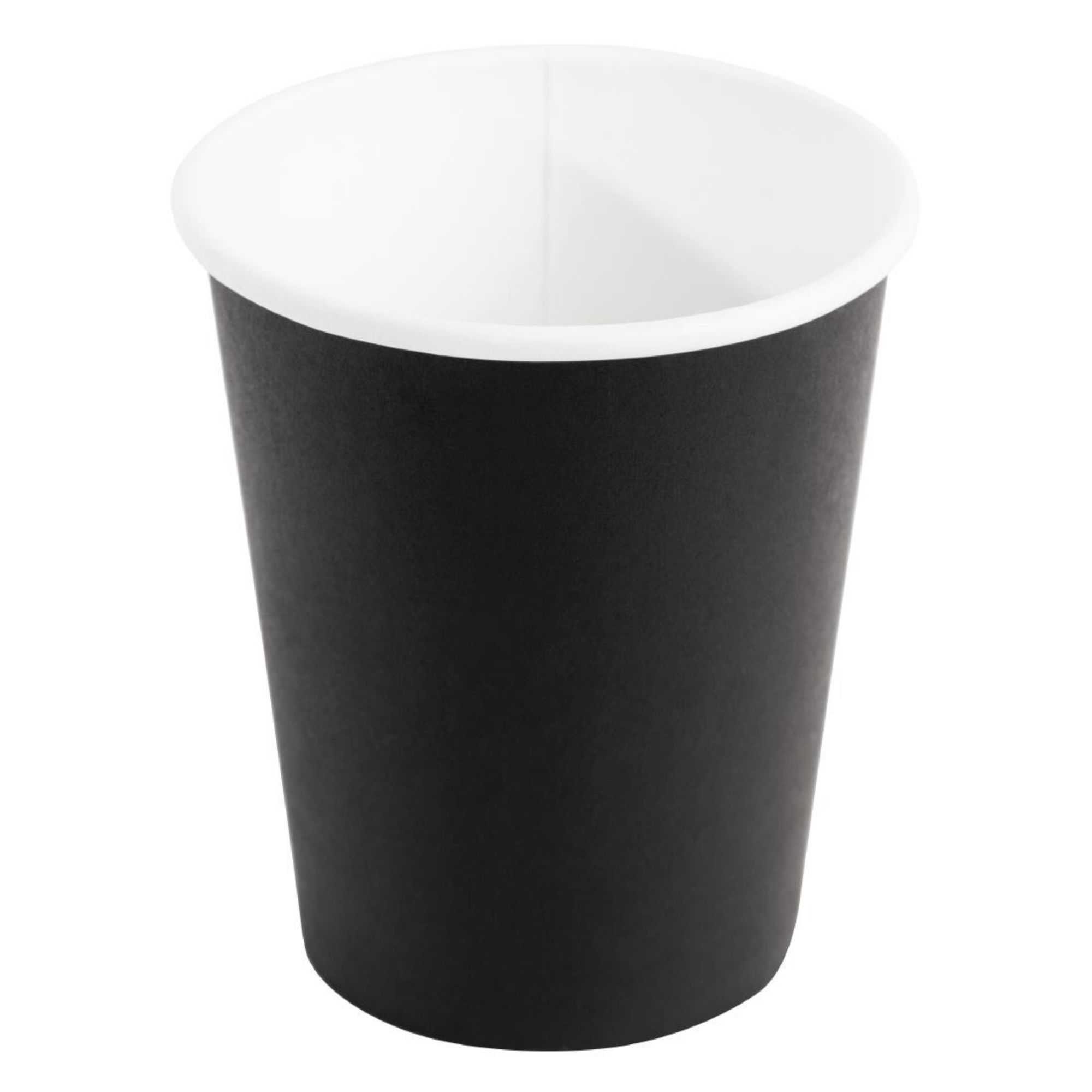 Picture of Fiesta Recyclable Coffee Cups Single Wall Black 225ml / 8oz (Pack of 50)