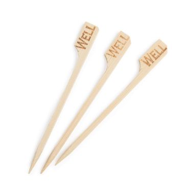 Picture of Biodegradable Bamboo Steak Markers Well (100 Pack)