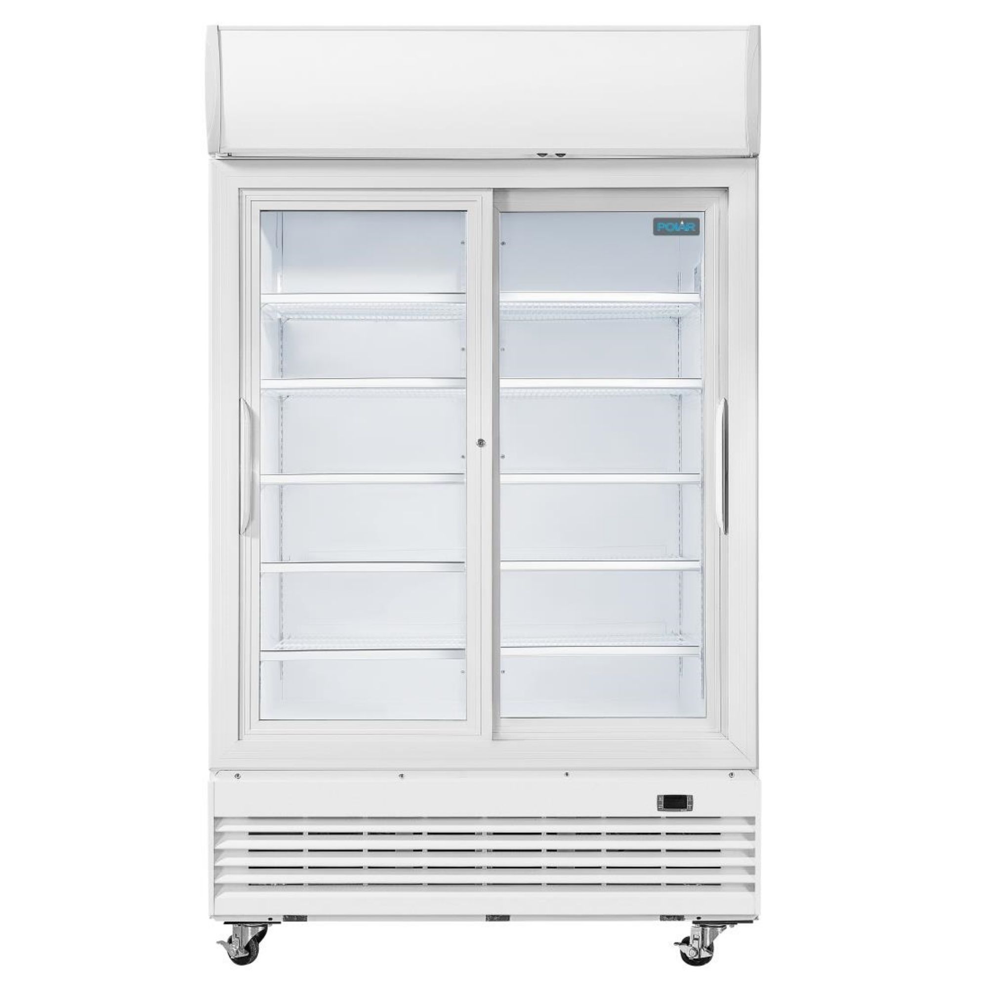 Picture of Polar G-Series Upright Display Cooler with Light Box 950Ltr with Sliding Doors