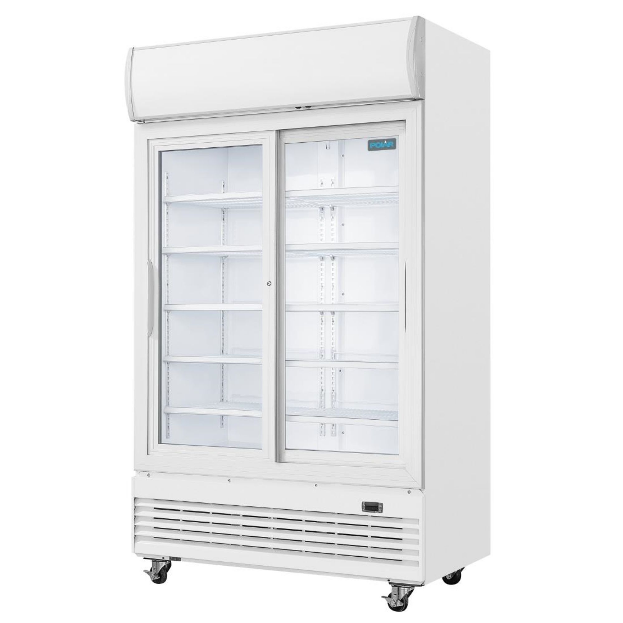 Picture of Polar G-Series Upright Display Cooler with Light Box 950Ltr with Sliding Doors