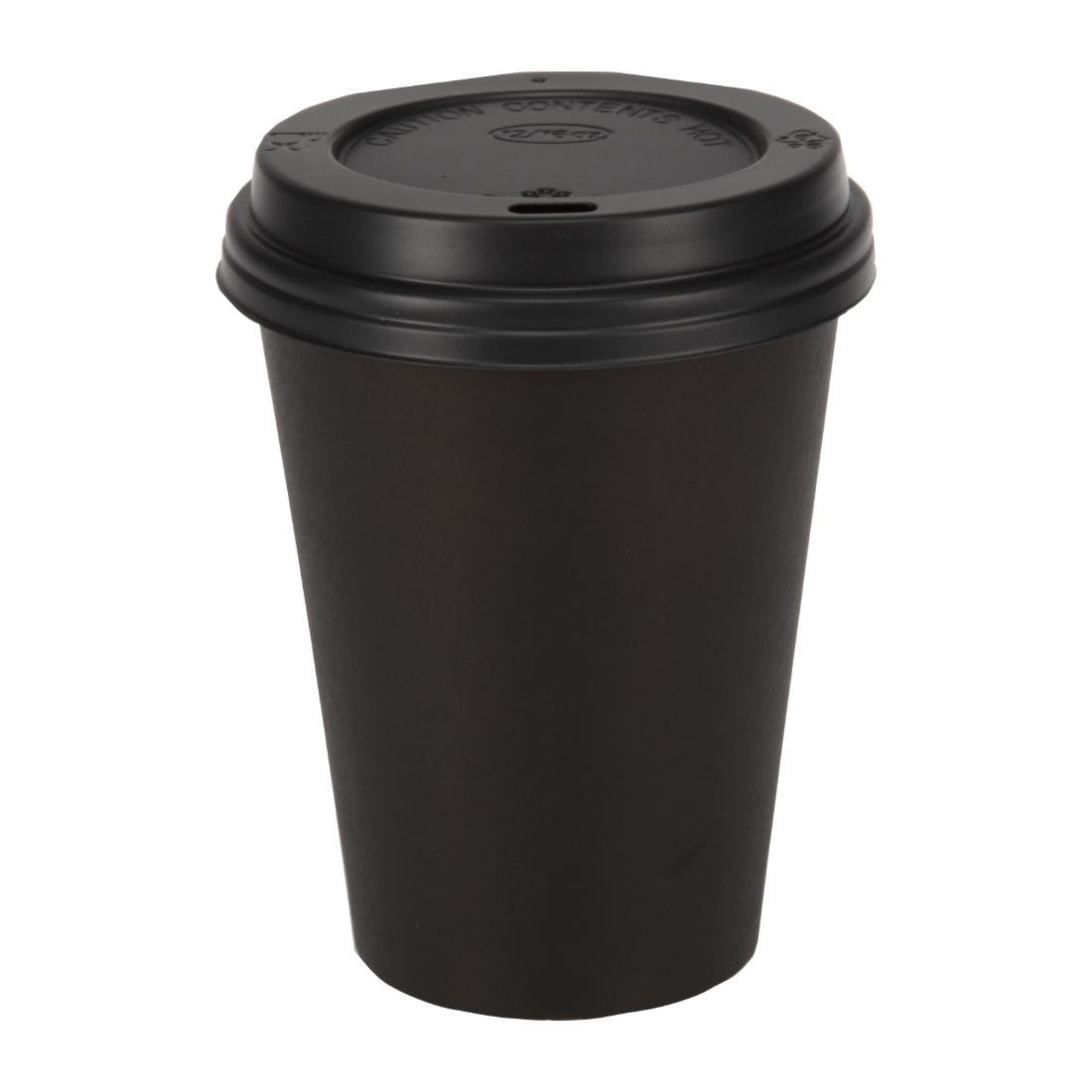 Picture of Fiesta Recyclable Coffee Cups Single Wall Black 340ml / 12oz (50 Pack)