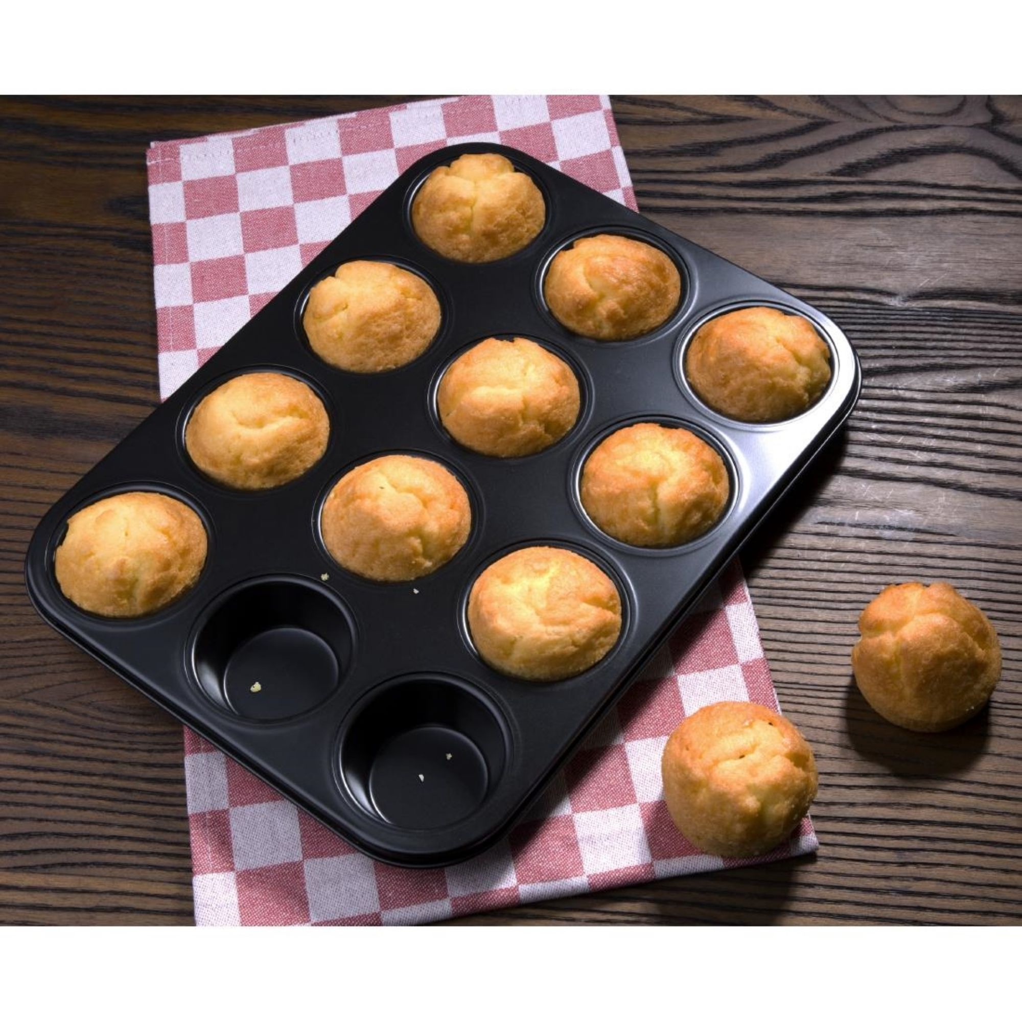 Picture of Vogue Carbon Steel Non-Stick Muffin Tray 12 Cup