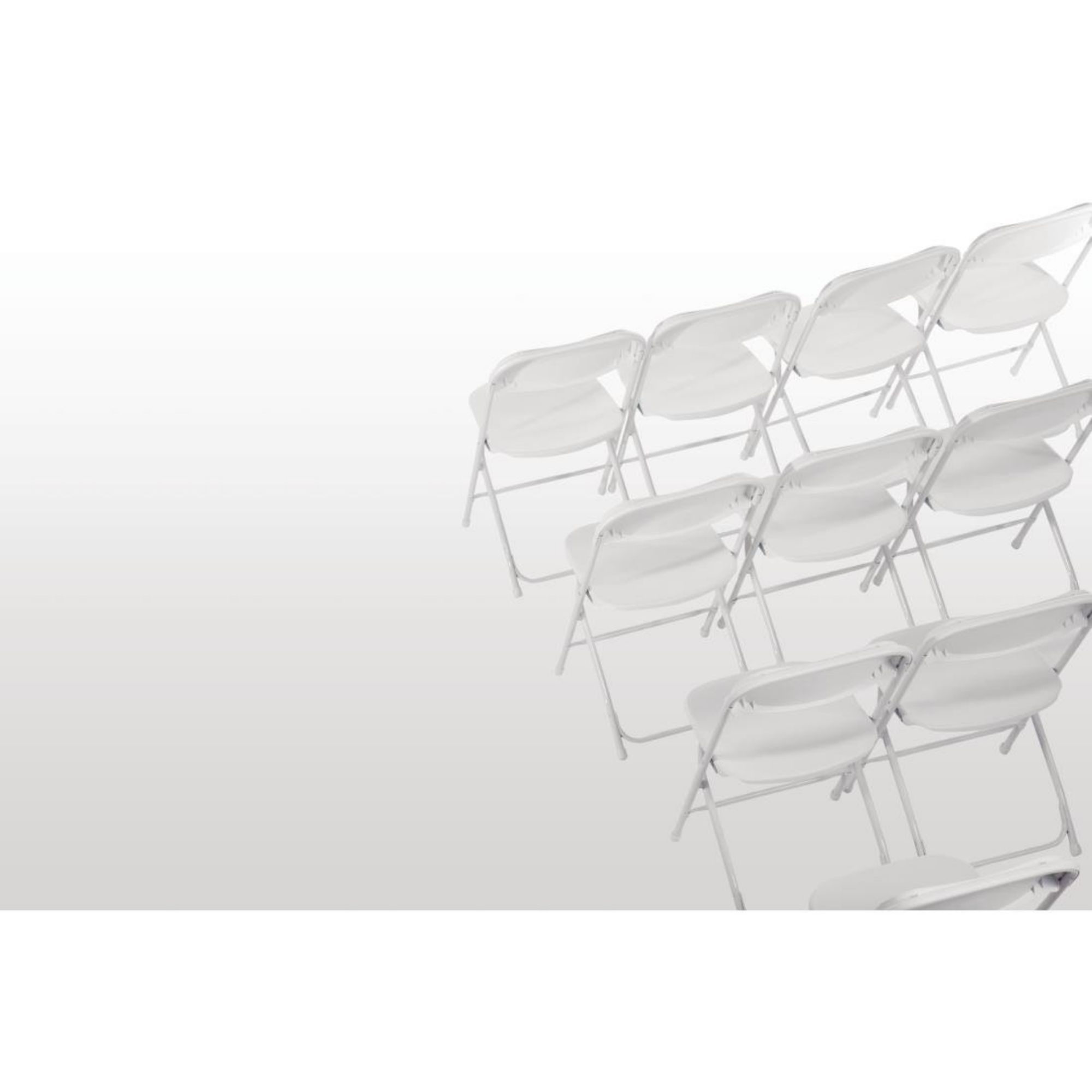 Picture of Bolero PP Folding Chairs White (Pack of 10)