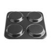 Picture of Vogue Carbon Steel Non-Stick Yorkshire Pudding Tray 4 Cup - GD012