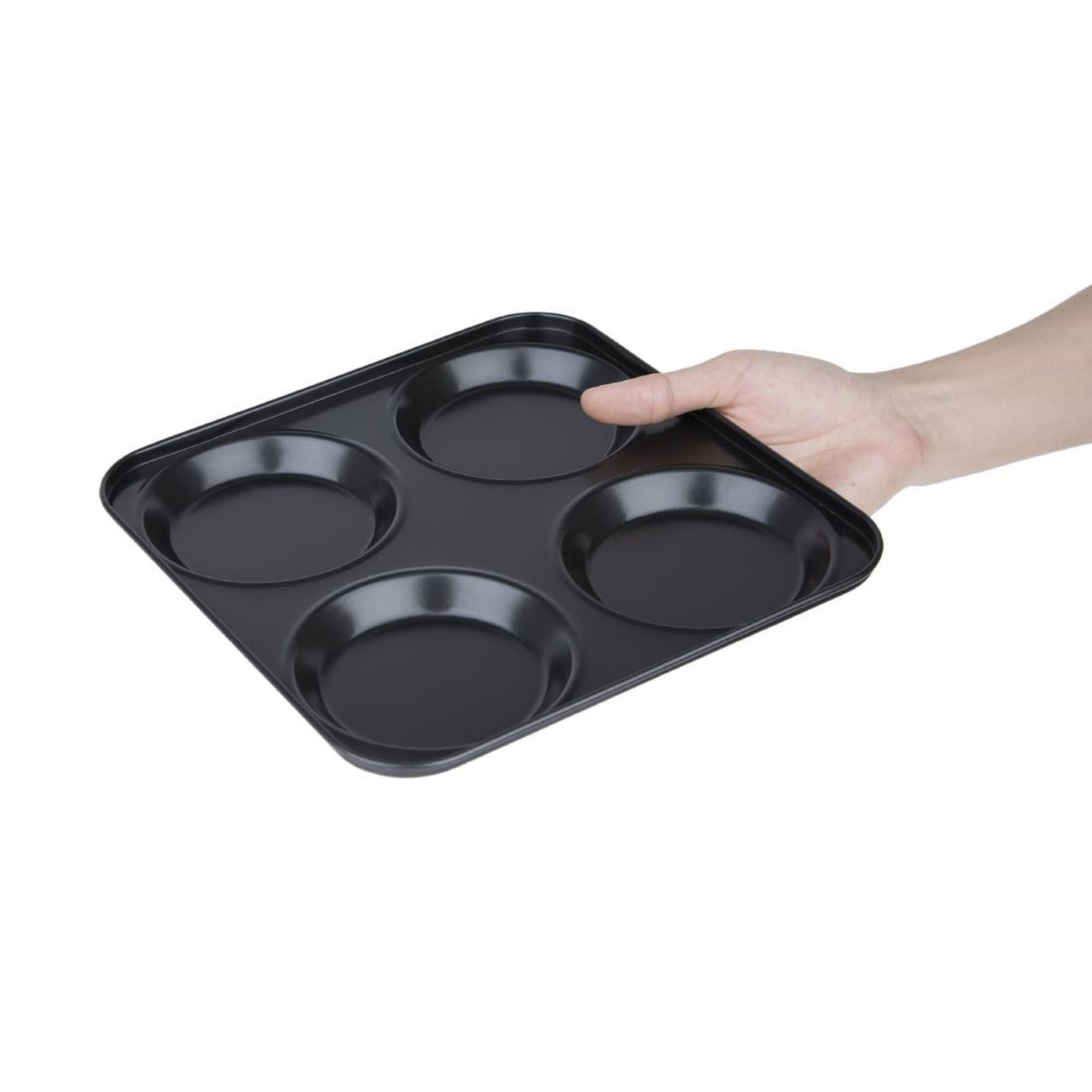 Picture of Vogue Carbon Steel Non-Stick Yorkshire Pudding Tray 4 Cup