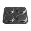 Picture of Vogue Carbon Steel Non-Stick Yorkshire Pudding Tray 4 Cup - GD012