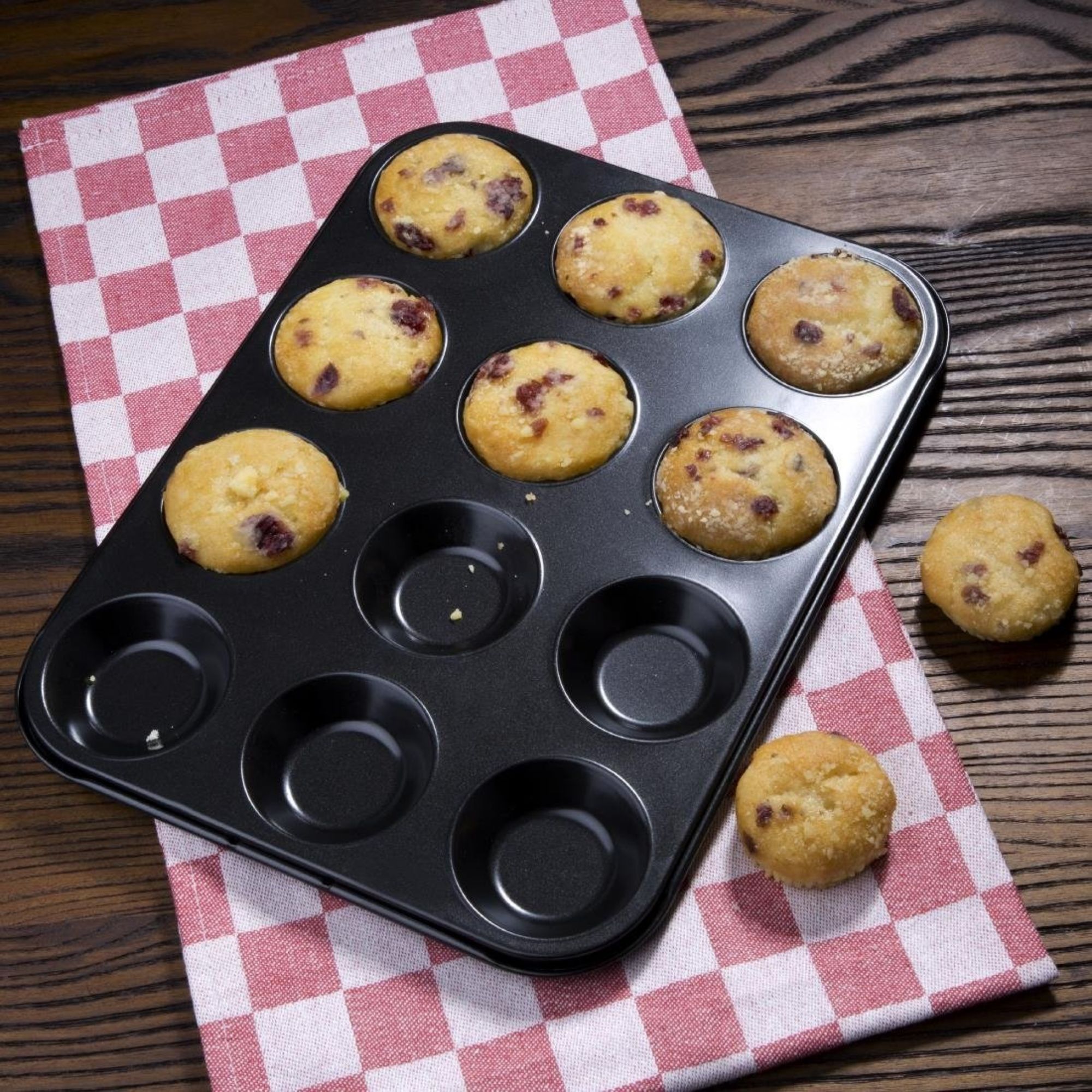 Picture of Vogue Carbon Steel Non-Stick Mini Muffin Tray 12 Cup