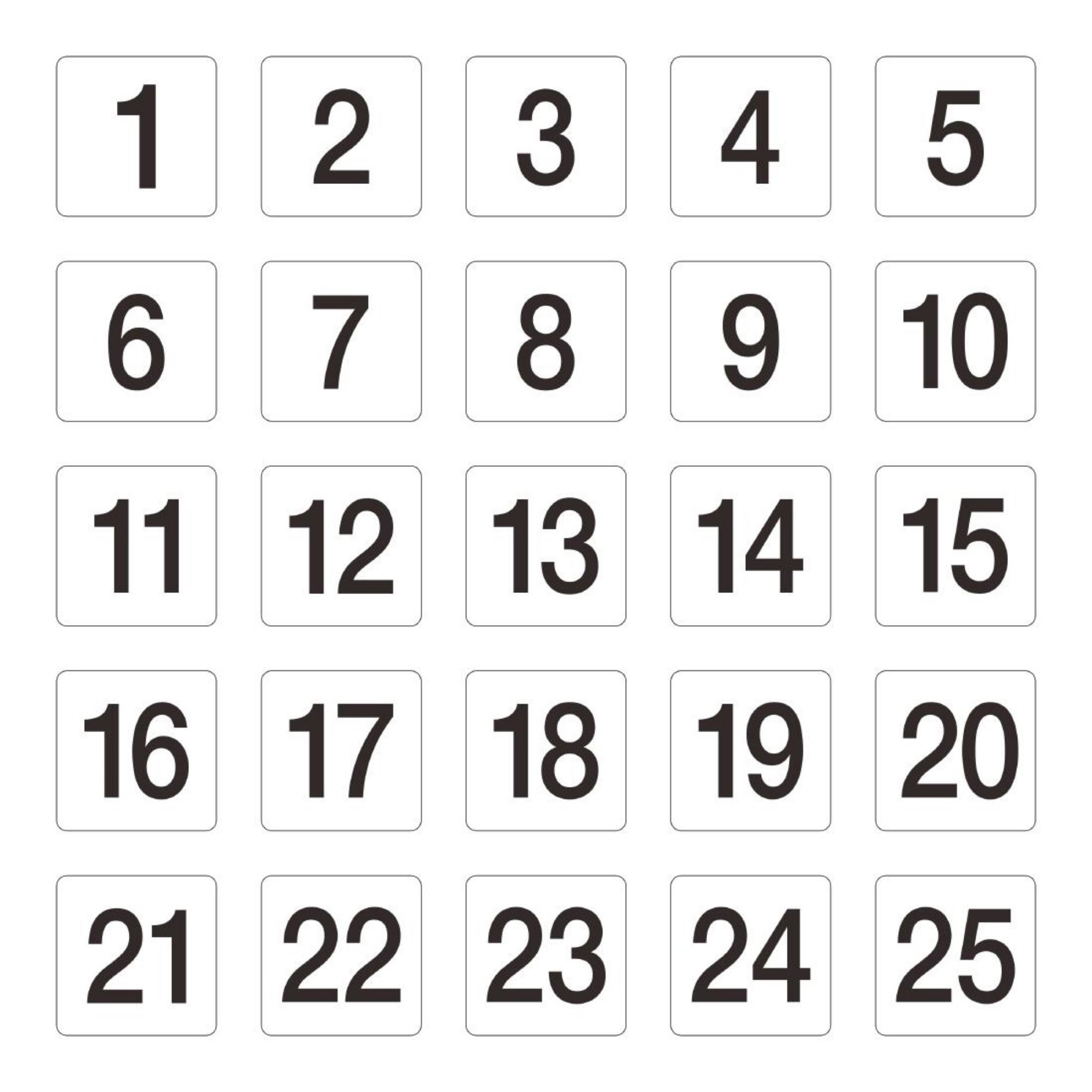 Picture of Olympia Plastic Table Number Inserts 1-50 - GB629
