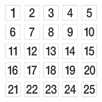 Picture of Olympia Plastic Table Number Inserts 1-50