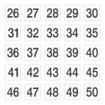 Picture of Olympia Plastic Table Number Inserts 1-50 - GB629