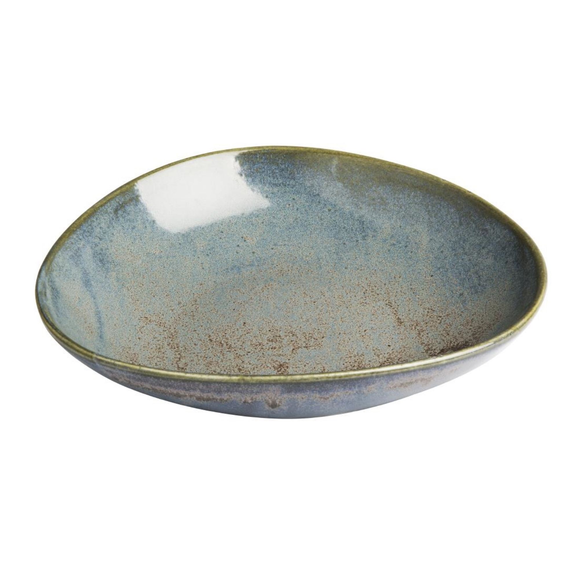 Picture of Olympia Ember Blue Triangle Bowls 245mm (Pack of 4) - FU181