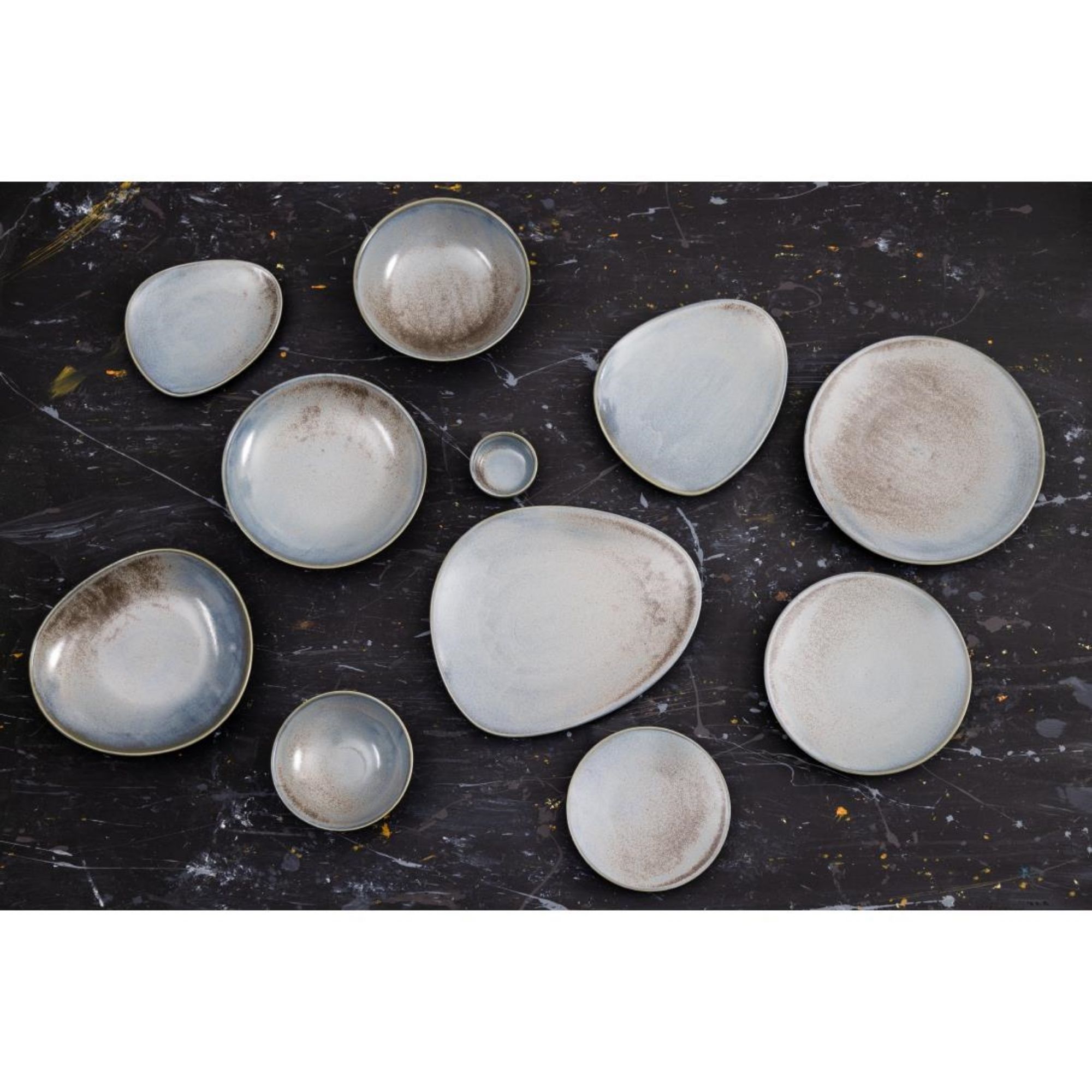 Picture of Olympia Ember Blue Triangle Plates 190mm (Pack of 6)