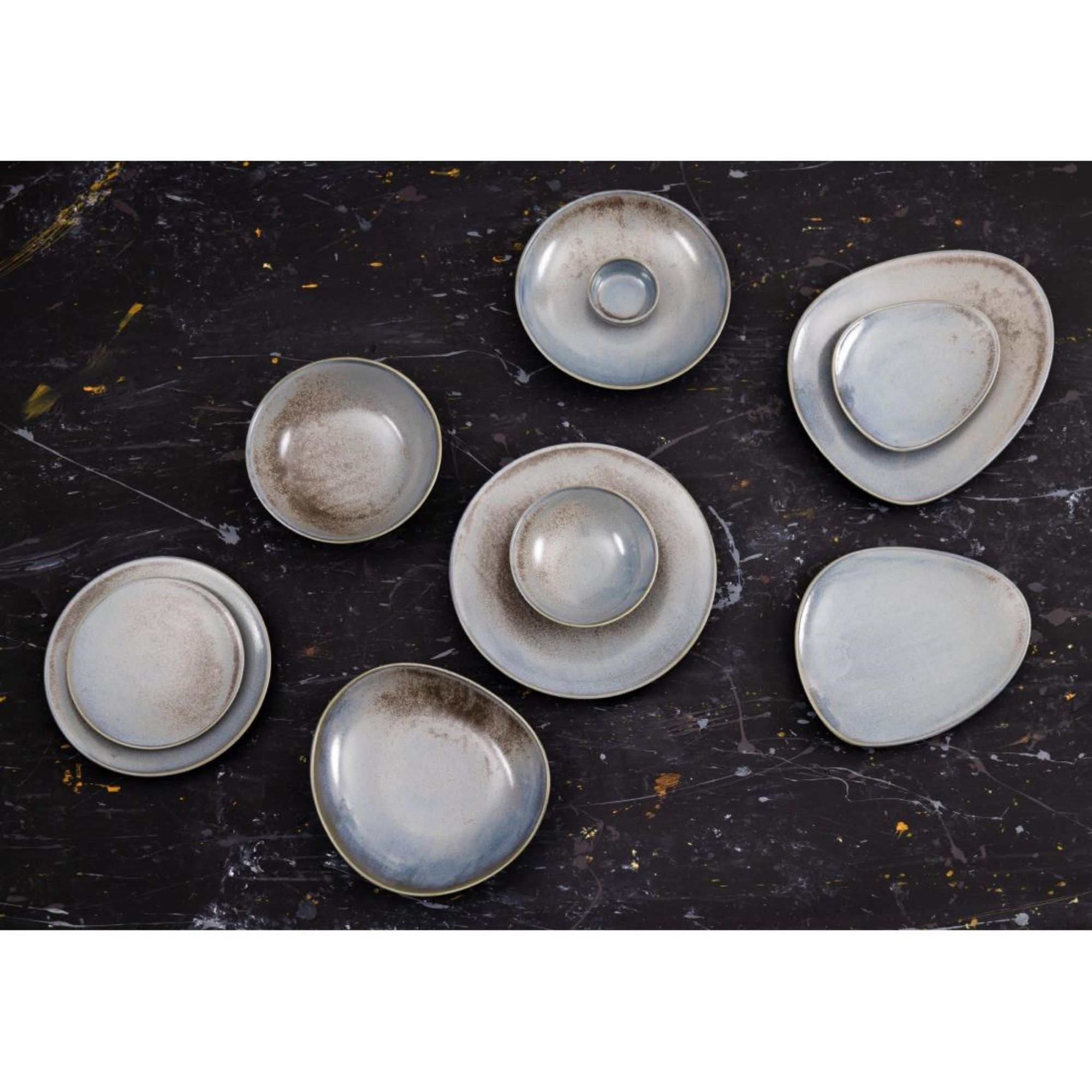 Picture of Olympia Ember Blue Triangle Plates 190mm (Pack of 6)