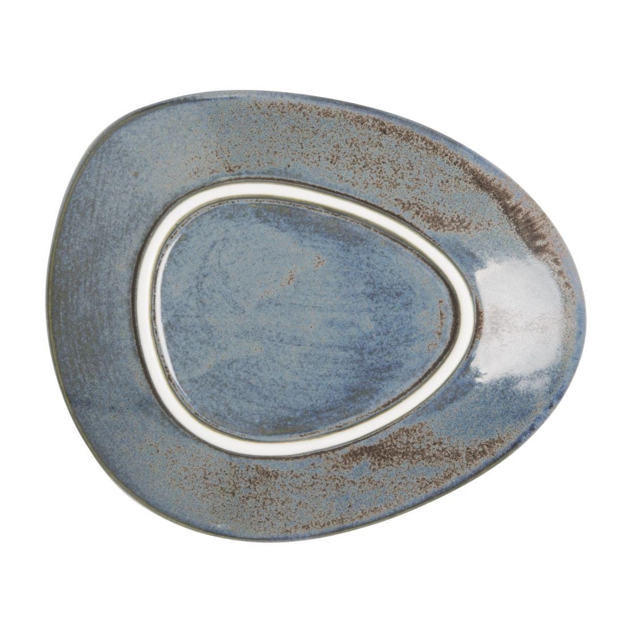 Picture of Olympia Ember Blue Triangle Plates 190mm (Pack of 6)