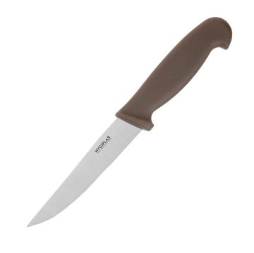 Picture of Hygiplas Vegetable Knife Serrated Brown 10.5cm