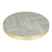 Picture of Bolero Pre-Drilled Round Table Top Chevron Design 600mm - FU511