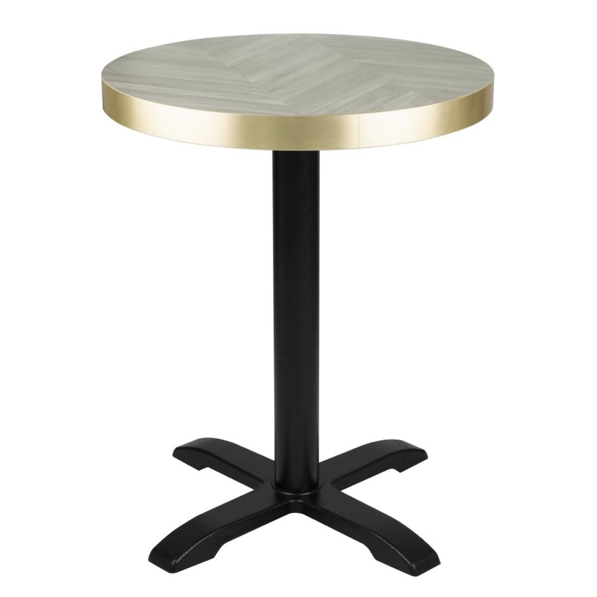 Picture of Bolero Pre-Drilled Round Table Top Chevron Design 600mm