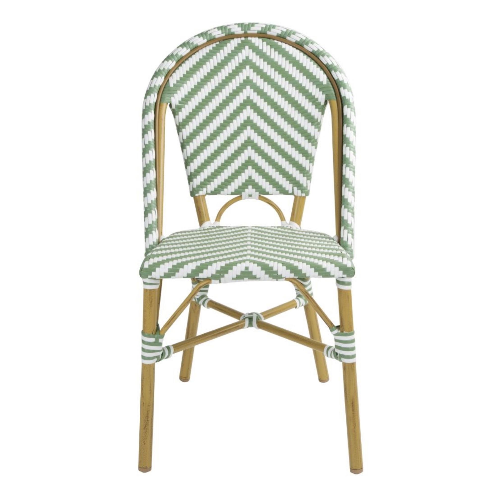Picture of Bolero Parisian Style Rattan Side Chairs Light Green (Pack of 2)