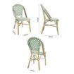 Picture of Bolero Parisian Style Rattan Side Chairs Light Green (Pack of 2) - FU535
