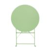 Picture of Bolero Round Pavement Style Steel Folding Table Light Green 595mm - FT272